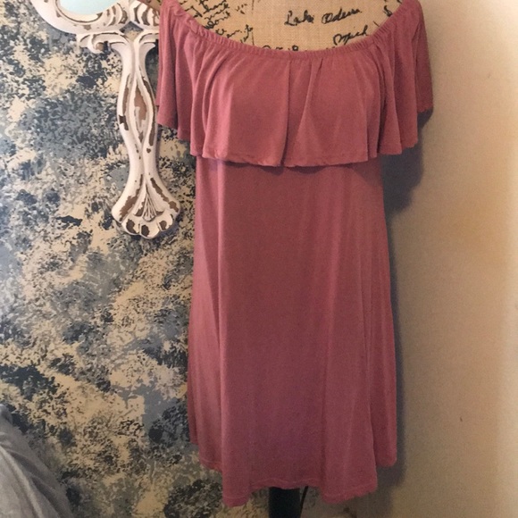 Rue21 Dresses & Skirts - Off the shoulder salmon color dress, worn once